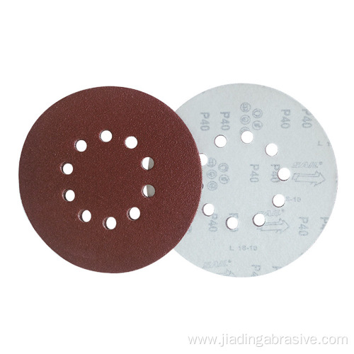 225mm 10 hole sandpaper disc orbital sander disk